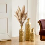Sziqiqi Tall Gold Floor Vase: 27in Large Metal Floor Vase Decorative Tall - Set ... - Image 4