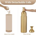 Sziqiqi Tall Gold Floor Vase: 27in Large Metal Floor Vase Decorative Tall - Set ... - Image 5