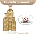 Sziqiqi Tall Gold Floor Vase: 27in Large Metal Floor Vase Decorative Tall - Set ... - Image 7
