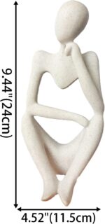Dnoifne The Thinker Sculpture, Aquarium Ornaments, Abstract Sculpture Statue, Gi... - Image 6
