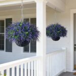 GLIDLION Artificial Eucalyptus & Lavender Hanging Basket (2 Pieces) - Realistic ... - Image 4