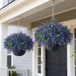 GLIDLION Artificial Eucalyptus & Lavender Hanging Basket (2 Pieces) - Realistic ... - Image 10