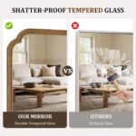 WallBeyond Full Length Mirror Wall Mounted 65"x22", Rustic Wooden Frame Floor Mi... - Image 5