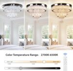 Crystal Chandeliers Modern Crystal Chandelier Flush Mount Ceiling Light Fixture ... - Image 3