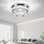 Crystal Chandeliers Modern Crystal Chandelier Flush Mount Ceiling Light Fixture ... - Image 4