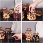 SAIOOL Glass Jars with Airtight Lid [Set of 4],Kitchen Canisters, Borosilicate S... - Image 4