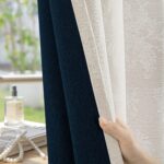 FMFUNCTEX Beige Floral Jacquard Blackout Curtains 108 Inches Long for Bedroom, S... - Image 9