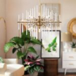 DESIGNERS FOUNTAIN Reeve 6-Light Chandelier with Clear Glass Rods, Burnished Ant... - Image 3
