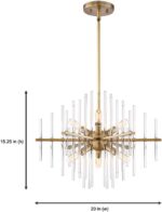 DESIGNERS FOUNTAIN Reeve 6-Light Chandelier with Clear Glass Rods, Burnished Ant... - Image 5