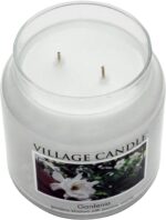 Village Candle Gardenia Large Glass Apothecary Jar Scented Candle, 21.25 oz, Whi... - Image 4