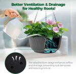 T4U 8 Inch Hanging Planters for Indoor Outdoor Plants, Self Watering Hanging Pot... - Image 5