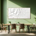 Abstract Oil Painting Artwork Framed Canvas Art Maximalist Decor 24"x48" Modern ... - Image 6