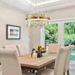 19.7'' Dimmable Modern LED Crystal Chandeliers,Gold Chandelier Light Fixture, 3 ... - Image 9