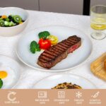 Plates and Bowls Sets for 6 - CJDC-QUELO 18-Piece Stoneware Dinnerware Sets, Cer... - Image 4