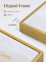 3 Piece Abstract Wall Art for Living Room – Gold and Beige Modern Textured Canva... - Image 7