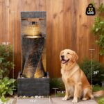 39.8" H Large Modern Indoor Water Fountains Floor Standing Waterfall Fountain fo... - Image 3