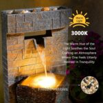 39.8" H Large Modern Indoor Water Fountains Floor Standing Waterfall Fountain fo... - Image 6