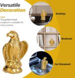 Golden Hawk Statue, Eagle Birds Figurine Home Decor, Modern Elegance Hawk Sculpt... - Image 3