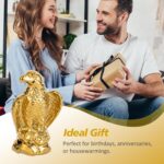 Golden Hawk Statue, Eagle Birds Figurine Home Decor, Modern Elegance Hawk Sculpt... - Image 4