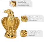 Golden Hawk Statue, Eagle Birds Figurine Home Decor, Modern Elegance Hawk Sculpt... - Image 5