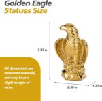 Golden Hawk Statue, Eagle Birds Figurine Home Decor, Modern Elegance Hawk Sculpt... - Image 6