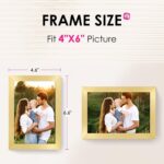 FIXSMITH 4x6 Picture Frame Bulk-4 Pack, Gold Picture Frames Collage Wall Decor, ... - Image 3