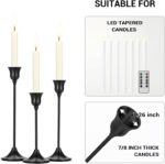Tifanso Black Candle Stick Holder - 3PCS Taper Pillar Tall Candlestick Holders, ... - Image 6