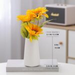 Bright White Vase - 6“ White Ceramic Flower vase, Boho Vases for Pampas Grass, M... - Image 5