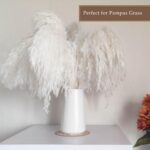 Bright White Vase - 6“ White Ceramic Flower vase, Boho Vases for Pampas Grass, M... - Image 6