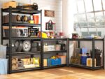 REIBII Set of 2 Storage Shelves 5 Tier Garage Shelving Heavy Duty Metal Shelving... - Image 3