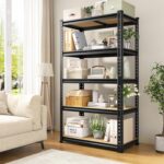 REIBII Set of 2 Storage Shelves 5 Tier Garage Shelving Heavy Duty Metal Shelving... - Image 7
