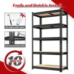REIBII Set of 2 Storage Shelves 5 Tier Garage Shelving Heavy Duty Metal Shelving... - Image 9