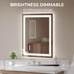 USHOWER LED Bathroom Mirror 28x36 Inch Tempered Glass - Frameless LED Backlit Li... - Image 6