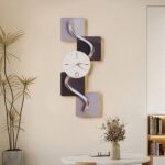 homary 39.4" Silent LED Wall Clock - Modern Abstract Geometric Design for Living... - Image 3