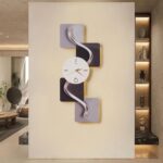 homary 39.4" Silent LED Wall Clock - Modern Abstract Geometric Design for Living... - Image 6