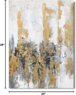 Yihui Arts Modern Abstract Skyline Canvas Wall Artwork with Gold Foil Hand Paint... - Image 8