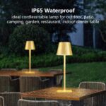 Yogaret 2 Pack Gold Rechargeable Table Lamps,Cordless Lamp with 6000mAh Battery ... - Image 4