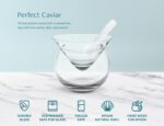 KooK Glass Caviar Chiller Server Set, with Mother of Pearl Spoons, Serving Dish ... - Image 5