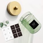 Amolliar Sage Green Apothecary Glass Jar With Metal Lid & Stickers, Bathroom Qti... - Image 4