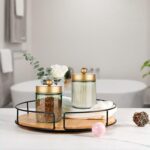 Amolliar Sage Green Apothecary Glass Jar With Metal Lid & Stickers, Bathroom Qti... - Image 6