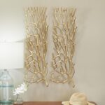 Deco 79 Aluminum Metal Coral Home Wall Decor Inspired Wall Sculpture, Set of 2 W... - Image 4