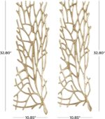 Deco 79 Aluminum Metal Coral Home Wall Decor Inspired Wall Sculpture, Set of 2 W... - Image 7
