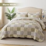 HoneiLife Queen Quilt Bedding Sets - Rustic Quilts 3-Piece 90x96, Microfiber Rev... - Image 3