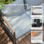 EAST OAK Courtyard Patio Furniture Set, 4-Piece Outdoor Patio Set with Sofa, Rem... - Image 4