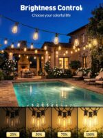 65ft-Solar-String-Lights-Outdoor-Waterproof-Solor-Powered-Patio-Light-Hanging-Ou... - Image 3