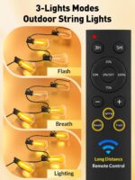 65ft-Solar-String-Lights-Outdoor-Waterproof-Solor-Powered-Patio-Light-Hanging-Ou... - Image 7