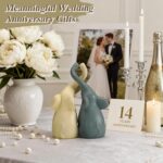 Elephant Figurines Loving Pair of ElephantsStatue 6.3" High Decor for Home Gift ... - Image 6