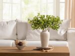 Ceramic Flower Vase, 11 Inch Large White Flower Vase Tall Rustic Farmhouse Decor... - Image 6