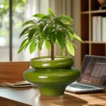 Ceramic Planters for Indoor Plants 11 Inch - Bonsai Plant Pots Outdoor, Large Pl... - Image 3
