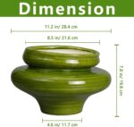 Ceramic Planters for Indoor Plants 11 Inch - Bonsai Plant Pots Outdoor, Large Pl... - Image 4